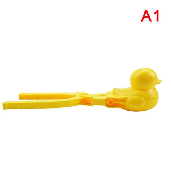 Andeformet snøballmakerklemme 1 stk. Barn utendørs vinter snøform morsomme leker Db gul Yellow 1 pc