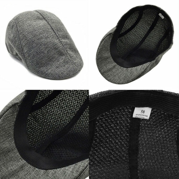 Golf Driving Hat Herrar Flat Cap SVART black