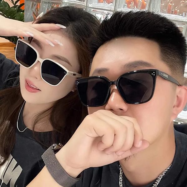 DL GLASSES Personlige solbriller Retro Square Solbriller Koreansk blid Fashion monster Oversized Solbriller 2024 C2 Fashion Sunglasses