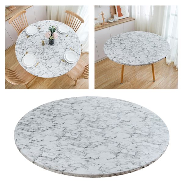 1/2/3/5 Runde Vandtætte Pasformede Dugovertræk med Blød Hvid 114 til 140cm White 114 to 140cm Pc
