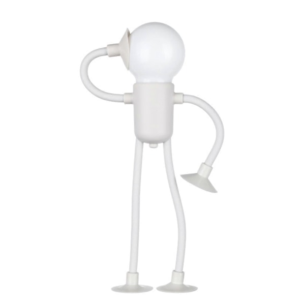 Söt Lätt Pärl-Man Barnlampa - 2024 Utbytbar Form Lätt Pärl-Man, Mini Bordslampa med Sugpropp - WELLNGS Rice White