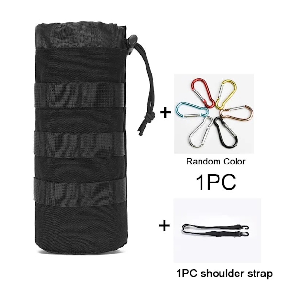 Taktisk Molle Vandflaske Taske Militær Udendørs Camping Vandreture Snørebånd Vandflaske Holder Multifunktion Flaske Taske Ed