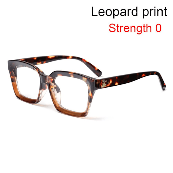 Läsglasögon Presbyopia Glas LEOPARDMÖNSTER STYRKA 0 leopard pri leopard print Strength 0-Strength 0