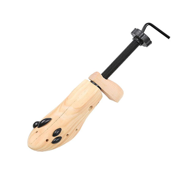 Trä 2-vägs skosträckare längd och bredd för män och kvinnor Beige