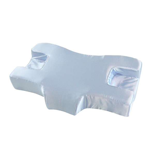 Anti-rynkor Nackskydd Skönhet Kudde Hotell Skönhetssalong Långsam Rebound Memory Foam Kudde Sky blue satin