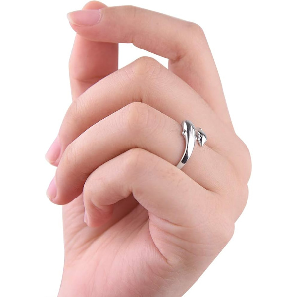 9 st silverfärgade justerbara ringar set knut justerbar fingerring läder tåring strand smycken presenter till kvinnor flickor