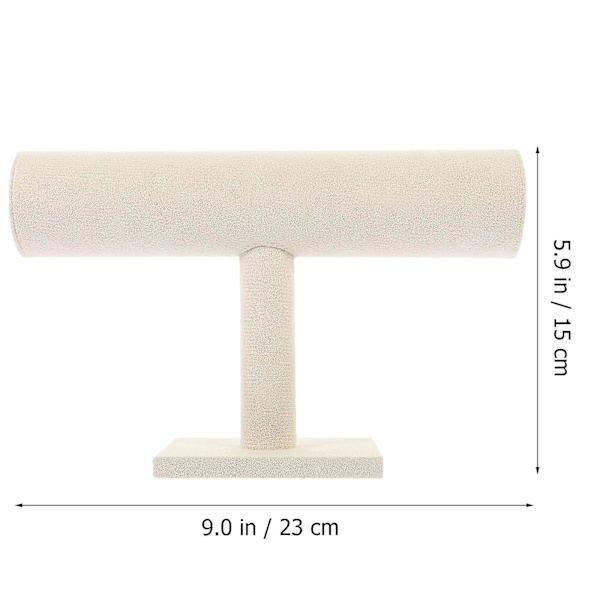 Rannekkeenpidike Rannekkeen Näyttöteline Korujen Järjestäjä kello Beige Beige 23X15X9CM
