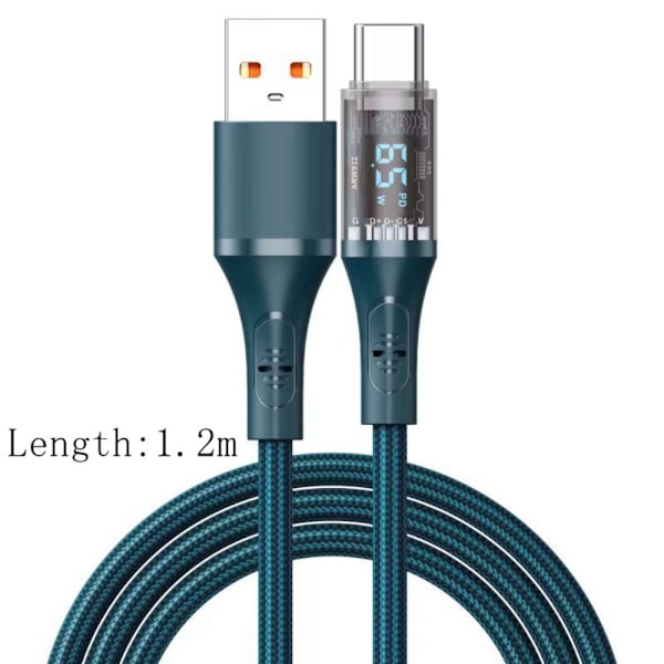 Laddningskabel Datakabel GRÖN USB TILL TYPE C USB TILL TYPE C Grön Green USB to Type C - USB to Type C