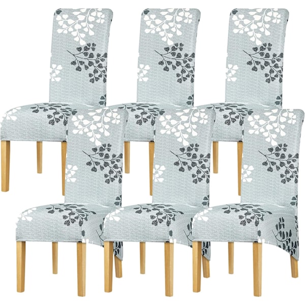 Stolsöverdrag XL Storlek, Högryggad Stolsöverdrag, Stretchtryck, Stolsöverdrag, 6-pack