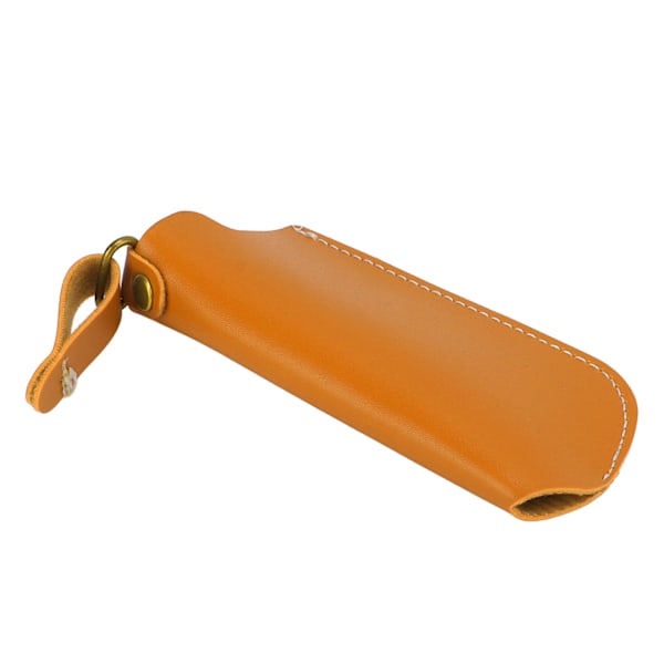 Rustikk lær lighter beskyttende etui håndlaget lær lighter beskyttende deksel for utendørs camping karamell