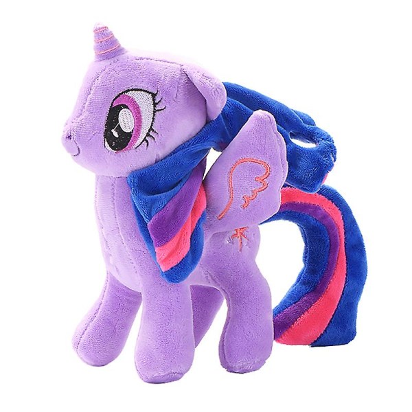 6 stk. My Little Pony Twilight Sparkle Pinkie Pie Rainbow Dash Pony legetøj plys bamse Venskab er magi gave til pige 20cm