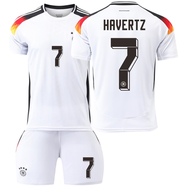 2024 Tyskland hemma nr 13 Muller Europacuptröja 7 Havertz 8 Kroos fotbollsuniform barndräkt för pojkar No socks size 7 26 yards
