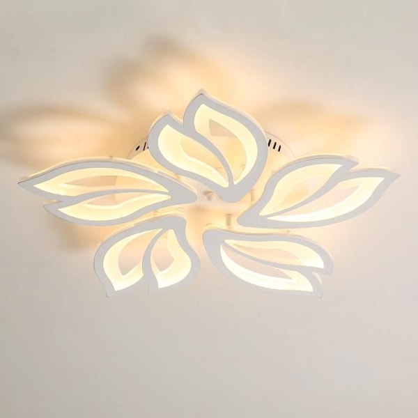 LED Loftlampe 65W Kreativ Blomst Loftlampe Moderne Lysekrone til Stue Soveværelse Gang Køkken 3500K Varmt Hvid