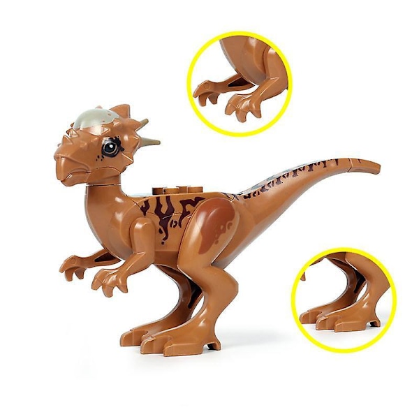 Jurassic Dinosaur Building Blocks 8 st Tyrannosaurus, Nitrox, Styx, Barnens Montering Leksak