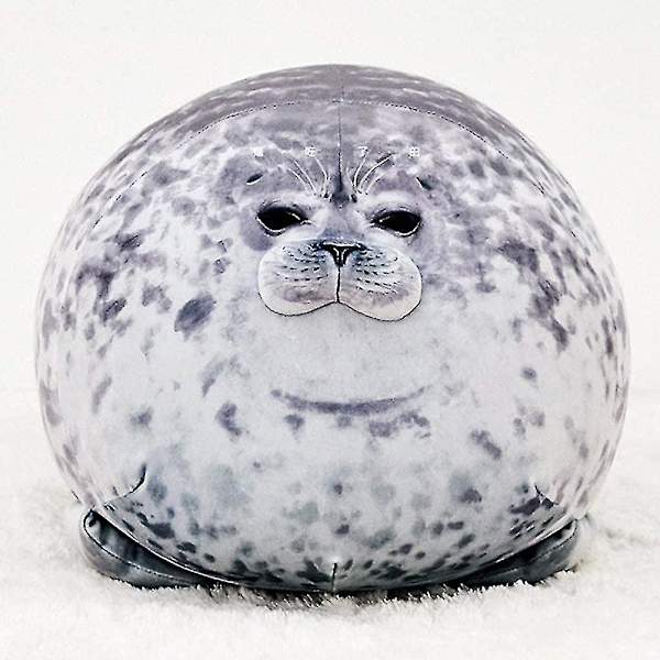 60cm Sel Pude, Chubby Blob Sel Pude Søt Sel Fylt Dyr Bomull Plysj Leke Pude Kompatibel med Bord Myk Sel Klem Pude Bac 30cm 30 cm Grey