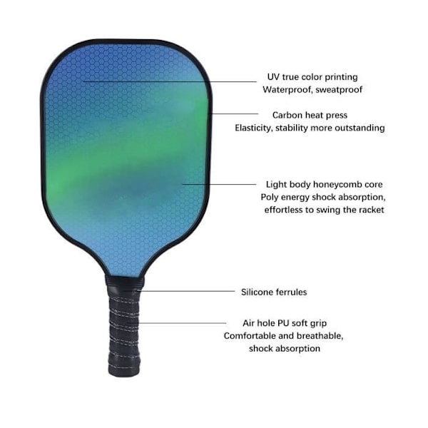 HURRISE Pickleball Paddle Set Pickleball Paddle Set Lätta Pickleball Paddlar i Pennfodral