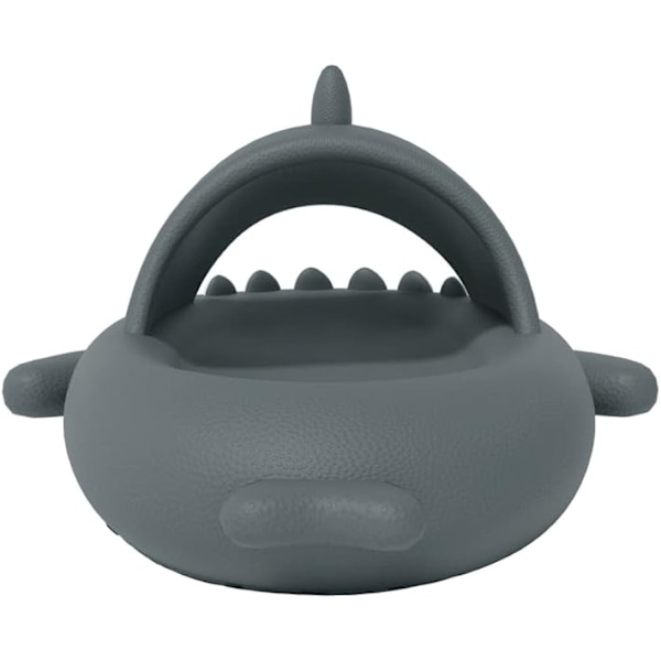 Haj Slides til Kvinder og Mænd Nyhed Pude Hjemmesko Åben Tå Haj Sandaler Polstrede Cloud Slides grey