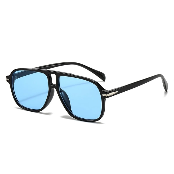 Twooo 40091 Nya Fashion Färgglada Dubbla Brygga Anpassade Nyanser Solglasögon Kvinnor C4 Black / Blue designer fasionable sunglasses