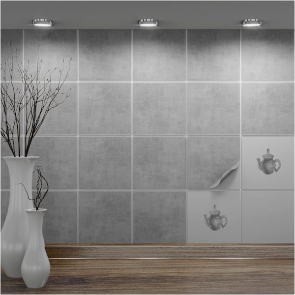 20 self-adhesive tiles, tile stickers 15x15 cm for bathroom, kitchen,