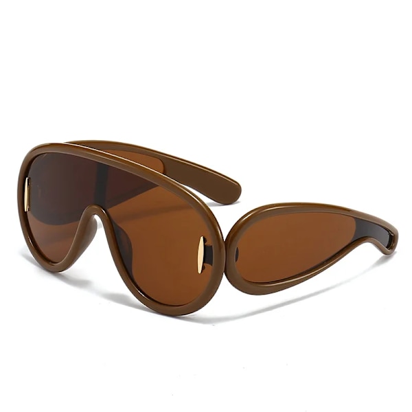 2024 Solglasögon Mode UV400 PC Bred Spegel Ben Personlig Lyx Unisex Topp En Del Överdimensionerad Ram Mode Lyx C11 FASHION
