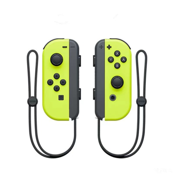 NS Switch venstre og høyre håndtak Joycon håndtak Switch Bluetooth håndtak med fjernvekkelse og håndstropp Electric yellow handle