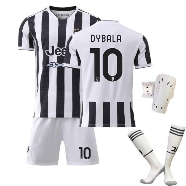 21-22 Juventus nya hemmatröja set nr 7 Vlahovic tröja nr 10 Dybala tröja med strumpor 2122 Juventus No.7 with socks M#