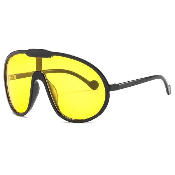 Överdimensionerade solglasögon med en bit sköld för kvinnor 2024 Nya vintage unika vindtäta Uv400 solglasögon för män Retro pilot solglasögon med gradient C4 GB1365