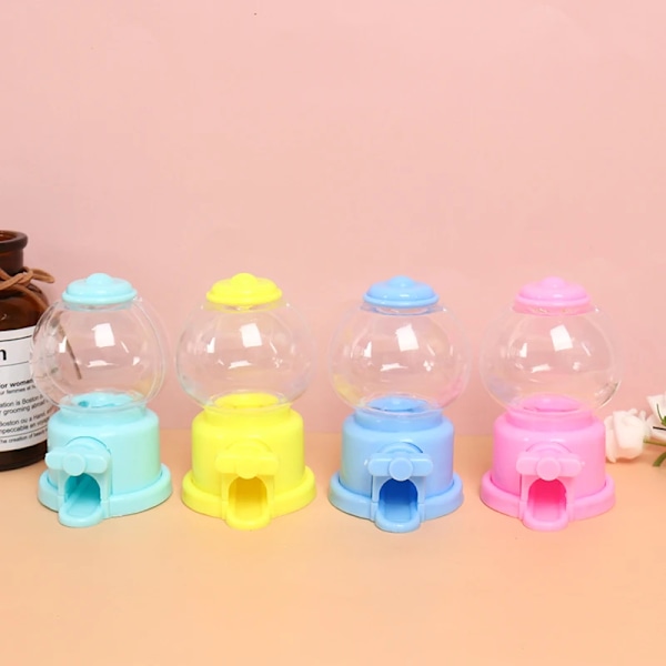 1 stk. Søt søt mini godterimaskin Barn boblegave Barn bankleker Dispenser Gumball Mynt sparebøsse Piggy bank Godterileker gold