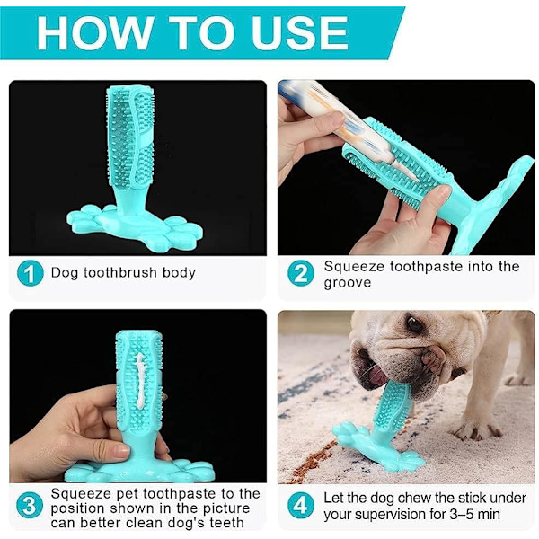 Hunde tyggelegetøj hundetandbørste tænder rengøring legetøj hund kæledyr tandbørster børste pind/D/medium