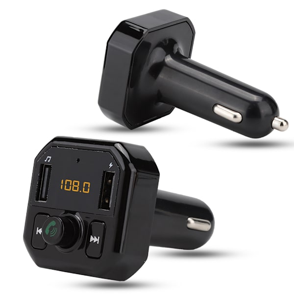 B9 Bil Mp3 Bil Bluetooth Håndfri Afspiller Bil Usb Oplader 3.1A Hurtig Opladning (Sort)
