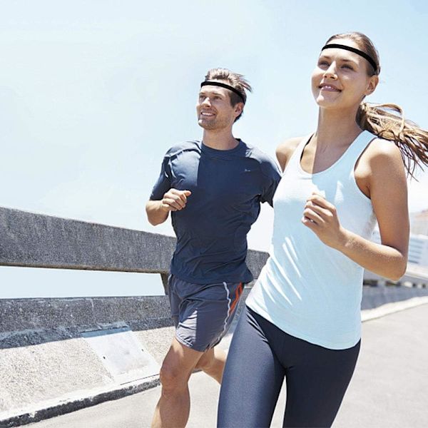 Urheilupäähineet, Mustat Elastisen Hiusharjat Miehille ja Naisille, Ohut Urheilupäähineet Liukumattomat Juoksuun/Jalkapalloon Fitness Jooga