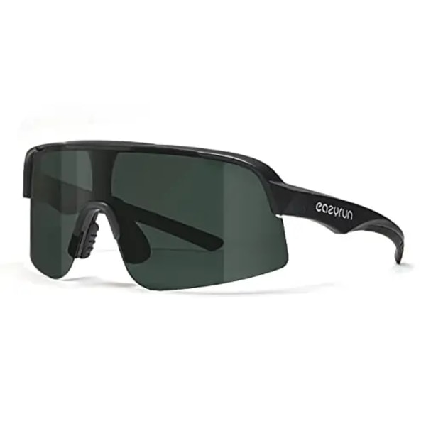 EYEPAL QEF eazyrun Store solbriller for menn i stor størrelse med 24k gull og polariserte glass, for baseball, ski, sykling, fotturer, strandvolleyball PH6014B-BK-BWR Running