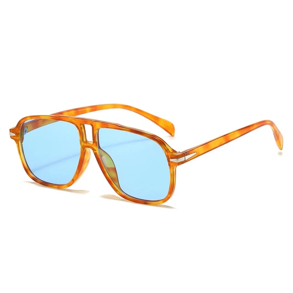 Twooo 40091 Uudet muodikkaat värikkäät kaksoissiltavaikeat aurinkolasit naisille C7 Orange / Blue designer fasionable sunglasses