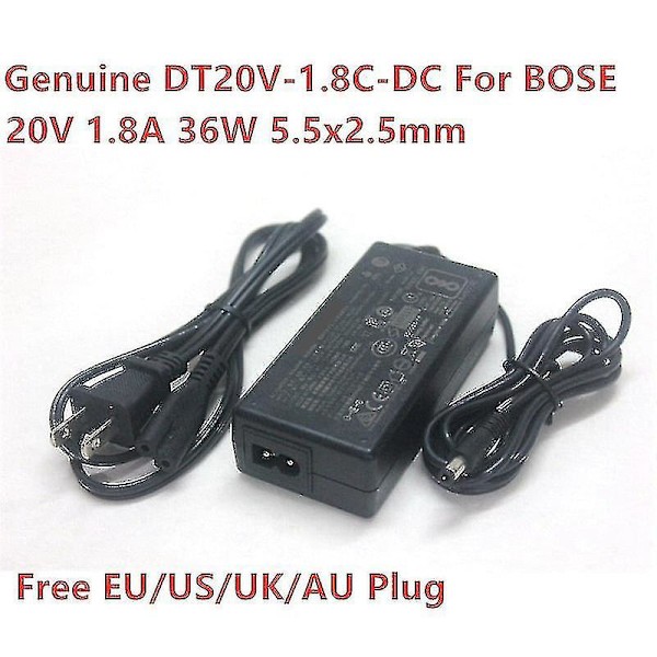 20v 1.8a Adapter Dt20v-1.8c-dc Kompatibel Bose Soundbar Solo 5 Tv System C20 Kompatibel Companion 20 Multimedia Högtalare