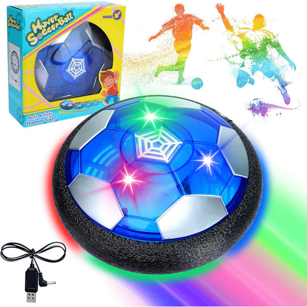 Air Power Fotboll, Barnleksak Ballon med LED-Ljus Hover Fotbollsboll