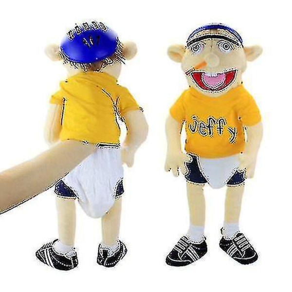 58 cm Jeffy Puppet Plush doll, en rampete morsom dukkeleke med fungerende munn-c_y