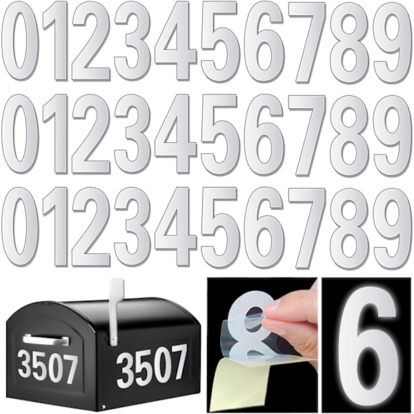 Reflective Mailbox Numbers Sticker - Vinyl Waterproof Numbers