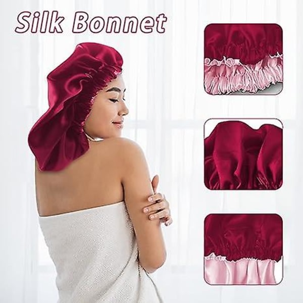 Silk Bonnet Satin Bonnet För Sovhuv Med Cap