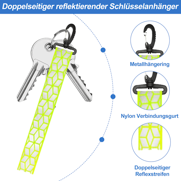 Paket med Reflexhängen, Reflex, Skolväska Hänge, Reflex Barn, Reflex Nyckelring för Skolväska, Ryggsäck, Vandring, Jogging (3