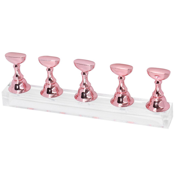 Nagelkonst Display Övningsställ Magnetisk Nagelhållare Manikyr Set VerktygRosa Rosa