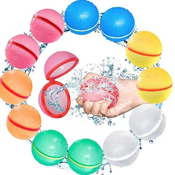 6 genanvendelige magnetiske vandballoner i silikone