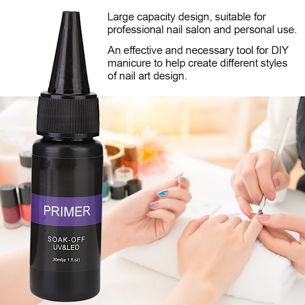 30ML Negleforlængelsespulver Soak Off UV/LED Lampe Primer Negledekoration Manicure Værktøjer