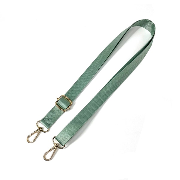 Ersättningshandväska axelrem i nylon, 54 tum, för DIY damväska, crossbody-väska, justerbar rem med metallkrok, khaki Khaki Six-point webbing
