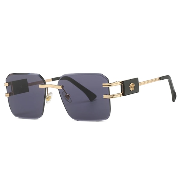 2024 Lyxiga märkesdesigner solglasögon Mode Retro Fyrkantiga Ramlösa PC-glasögon Utomhus Visir Solglasögon C1 Fashion