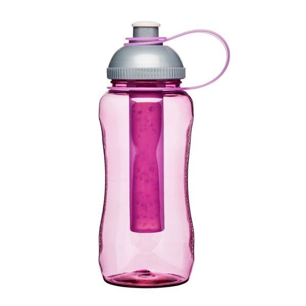 Water bottle with ice flask 0.5L Sagaform pink