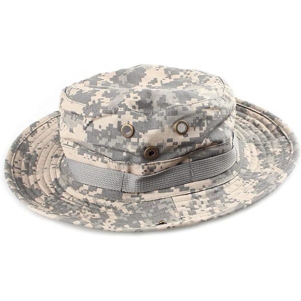 Boonie Taktisk Fiskerhat Solskygge Vision Camouflage til Camping Vandring Fiskeri Mænd Unisex ACU