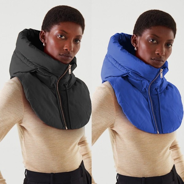 Dunhette med hette Halsduk Balaclava lue BLÅ blue