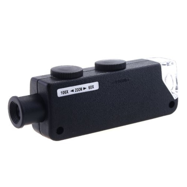 Mini lommemikroskop 60X100, mini lommemikroskop LED