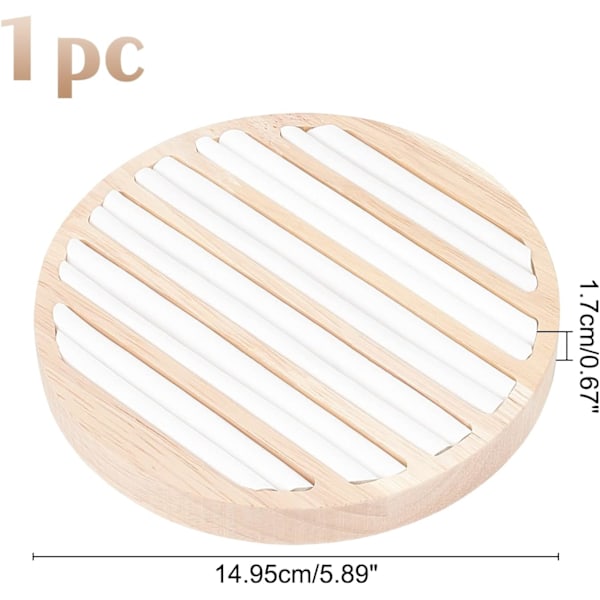 Træ smykker display bakke, 6 rum ring ring øreringe display holder opbevaring hvid læder indsats O