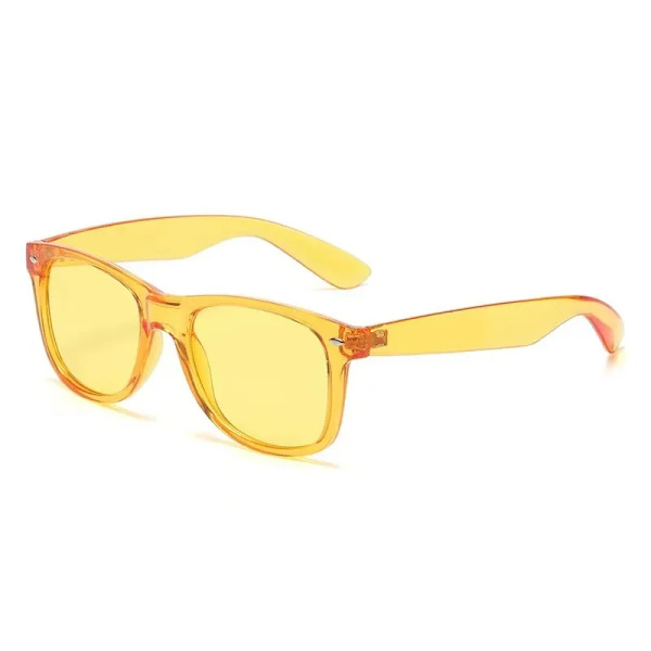 UV400 lyxiga unisex solglasögon Transparent Candy Color Glasögon reklam privat label solglasögon Yellow Cheap